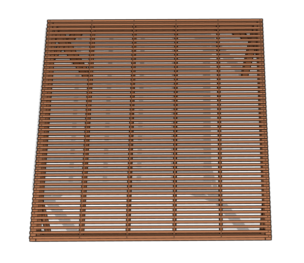 Pergola en Kit - 4 poteaux - couverte de tasseaux – Image 3