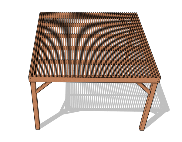Pergola en Kit - 4 poteaux - couverte de tasseaux – Image 2