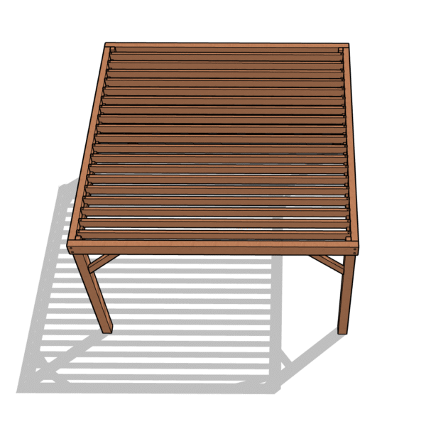 Pergola en Kit - 4 poteaux - couverture Bastaings 45*145mm intérieur – Image 2