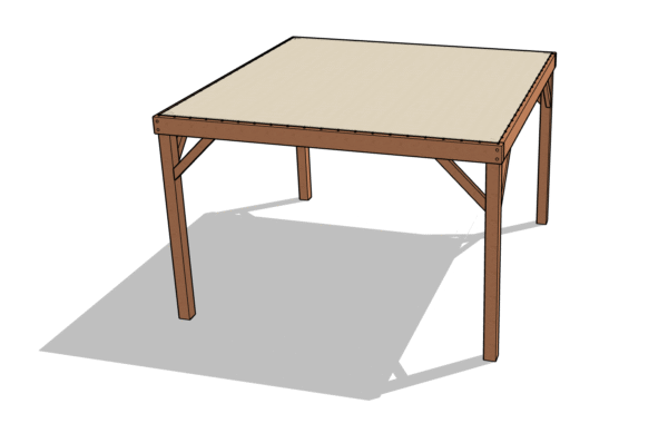 Pergola en Kit - 4 poteaux - couverte d'une toile d'ombrage – Image 3