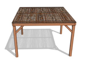 Pergola bois en kit avec couverture canisse