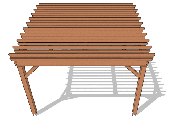 Pergola en Kit - 4 poteaux - couverture Bastaings 45*90mm – Image 2
