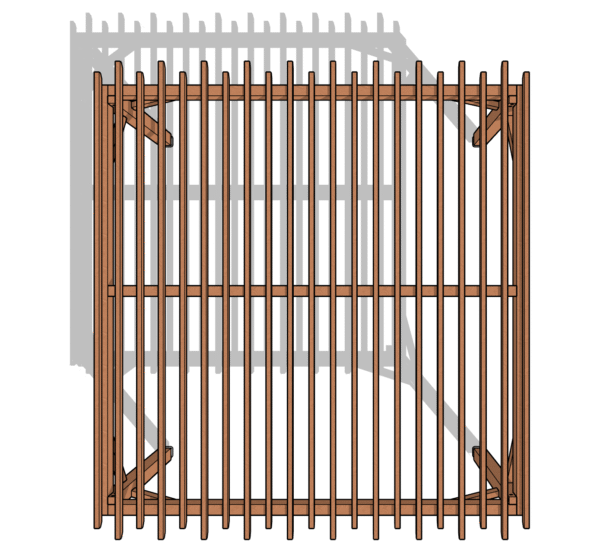 Pergola en Kit - 4 poteaux - couverture Bastaings 45*90mm – Image 3