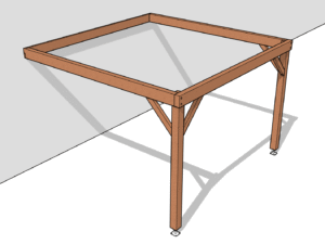 Pergola en Kit - 2 poteaux - structure seule