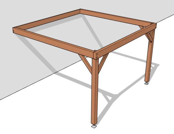 Pergola en Kit - 2 poteaux - structure seule